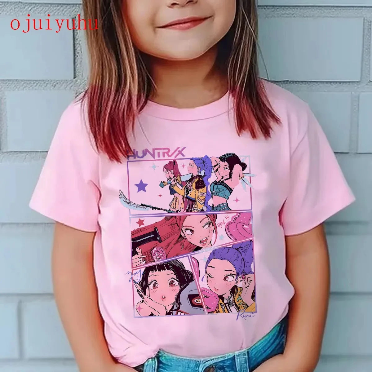 K-pop Girl Group T-Shirt - 100% Cotton Summer Tee for Kids