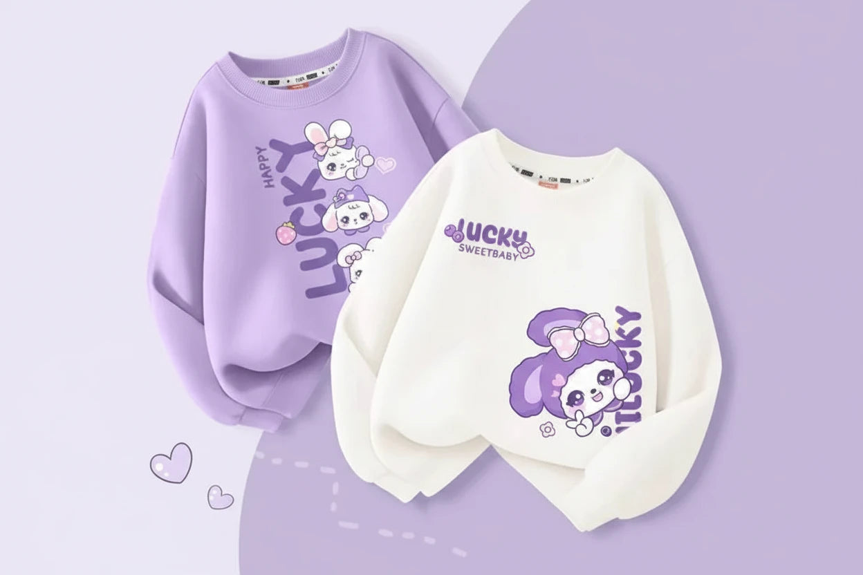 Baby Girls’ Set – Cartoon Long Sleeve ,Soft & Stylish