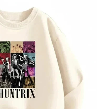 KPop Demon Hunters Huntrix Sweatshirts For Kids Long Sleeved,Round Collar