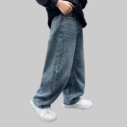 Jungen-Jeans aus Baumwolle – lockere Passform, elastischer Bund
