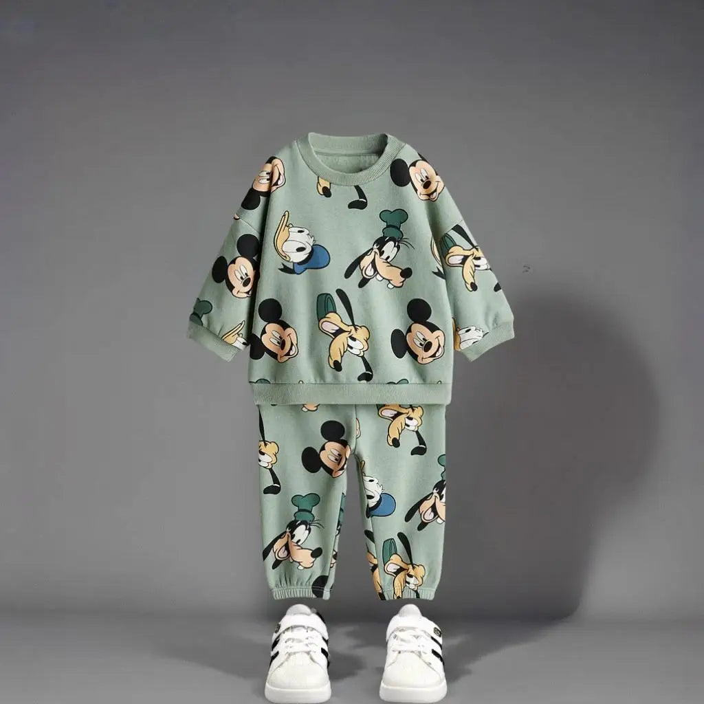 Kids’ Long Sleeve Tracksuit – Full Print Minnie & Mickey Set