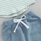 Striped Long Sleeve T-Shirt and Pants Set - Kidnor