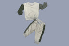 Color Matching Long-sleeve Sweater Set - Kidnor