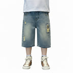 Boy Summer Clothing Shorts Thin Denim