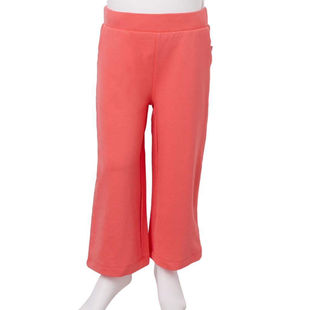 Weit geschnittene Kinderhose, korallenrosa, Größe 116
