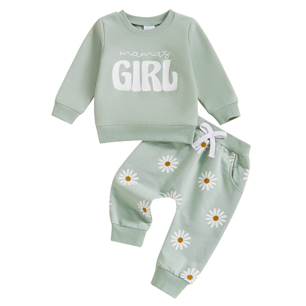 Kinder-Buchstaben-Sweater-Hosen-Anzug
