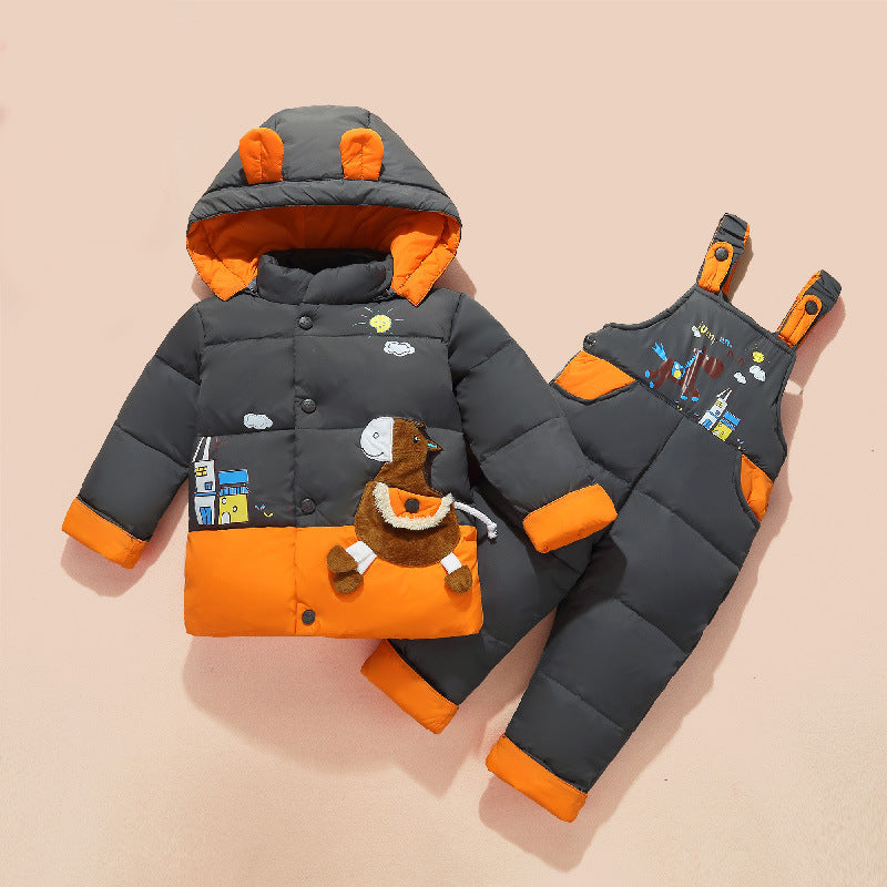 Winter Suit Thick Down Jacket Suit