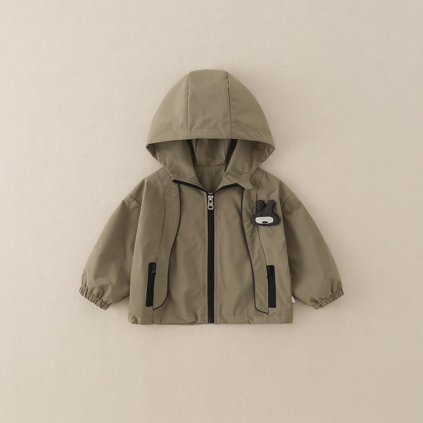Boys Hooded Outdoor Casual Windproof Jacket Set