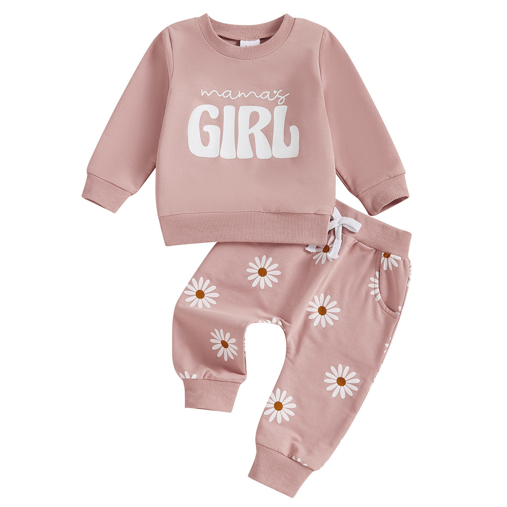 Kinder-Buchstaben-Sweater-Hosen-Anzug
