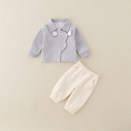 Baby Boy's Cotton Tops Casual Outerwear Spring Two-Piece Set