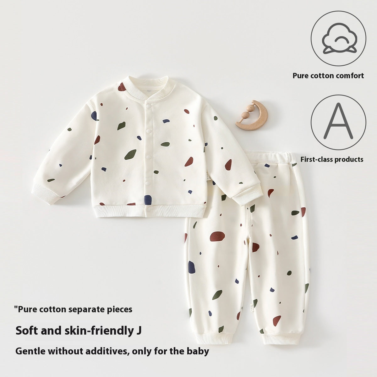 Baby-Pullover aus reiner Baumwolle für Frühling und Herbst, Kinderanzug für Jungen