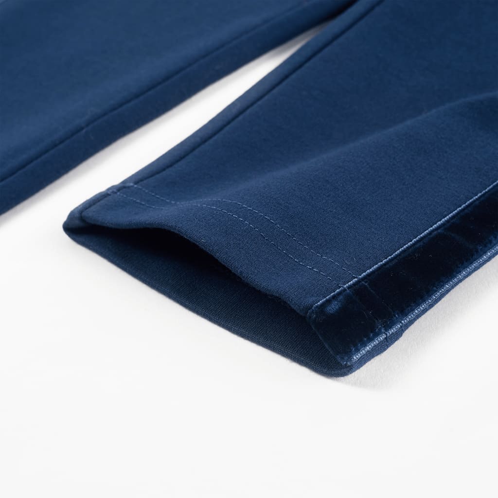 Pantaloni pentru copii cu garnitură neagră, bleumarin, mărimea 116