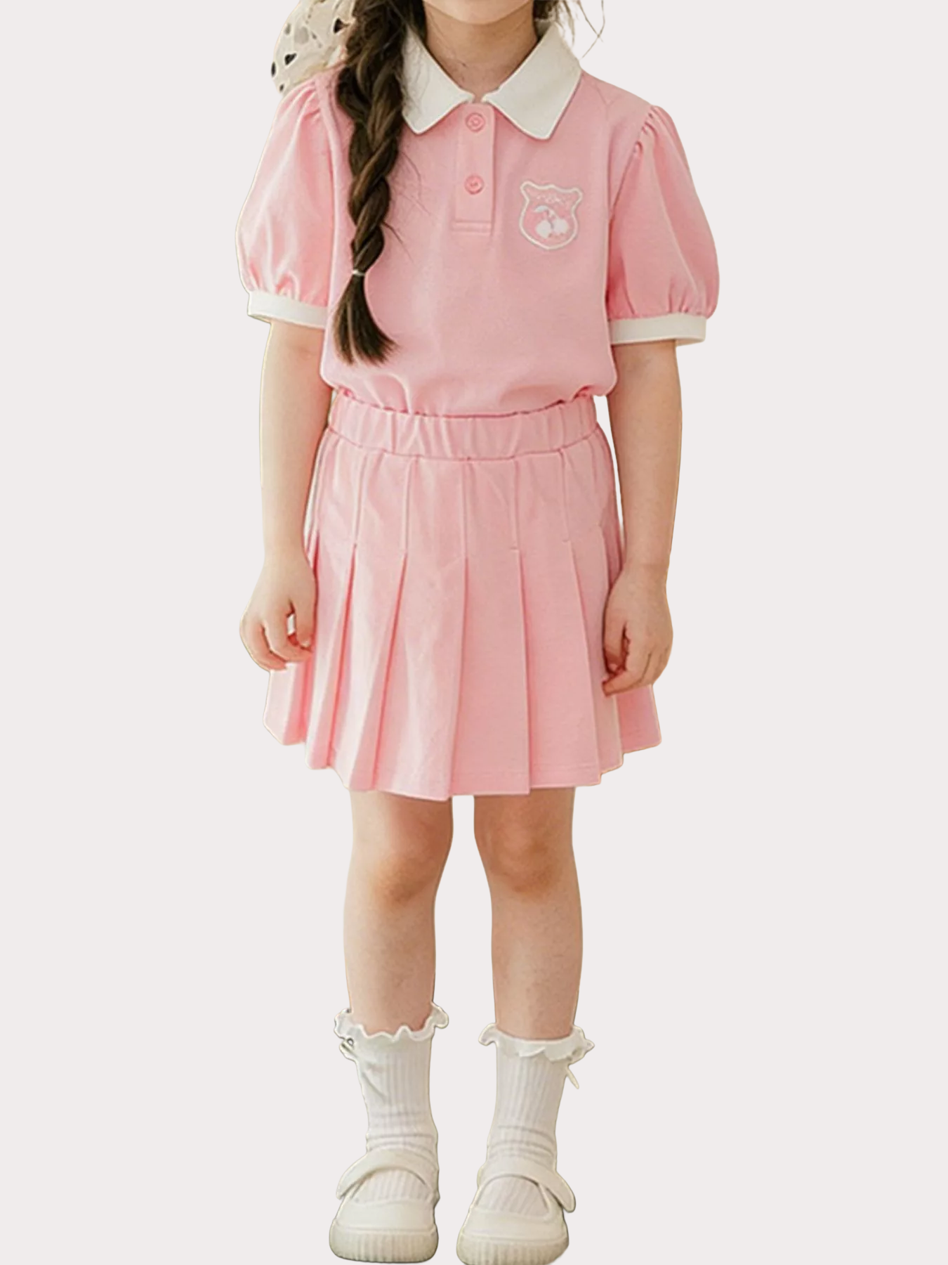 Children's Short Sleeve Polo and Skirt Set - Kidnor