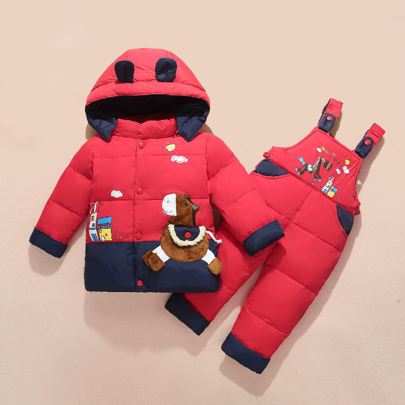 Winter Suit Thick Down Jacket Suit