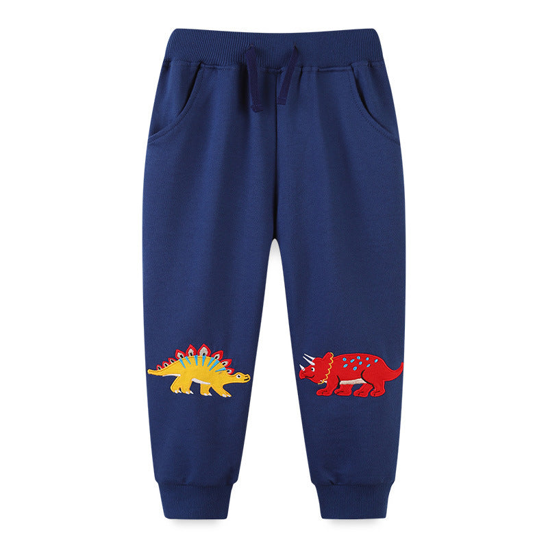 Boys' Fashion Simple Dinosaur Sports Pants - Kidnor