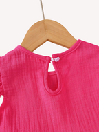 Children's Ruffle Trim Bowknot Top & Shorts Set - Kidnor