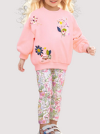 Children's Floral Sweatshirt & Leggings Set - Kidnor