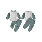 Boys Sporty Color-Block Long-Sleeve Hoodie Set