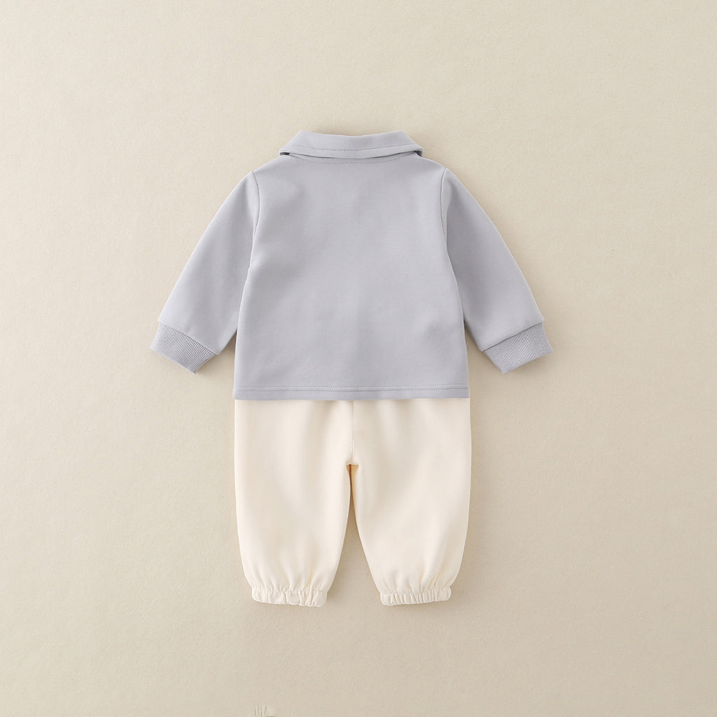 Baby Boy's Cotton Tops Casual Outerwear Spring Two-Piece Set