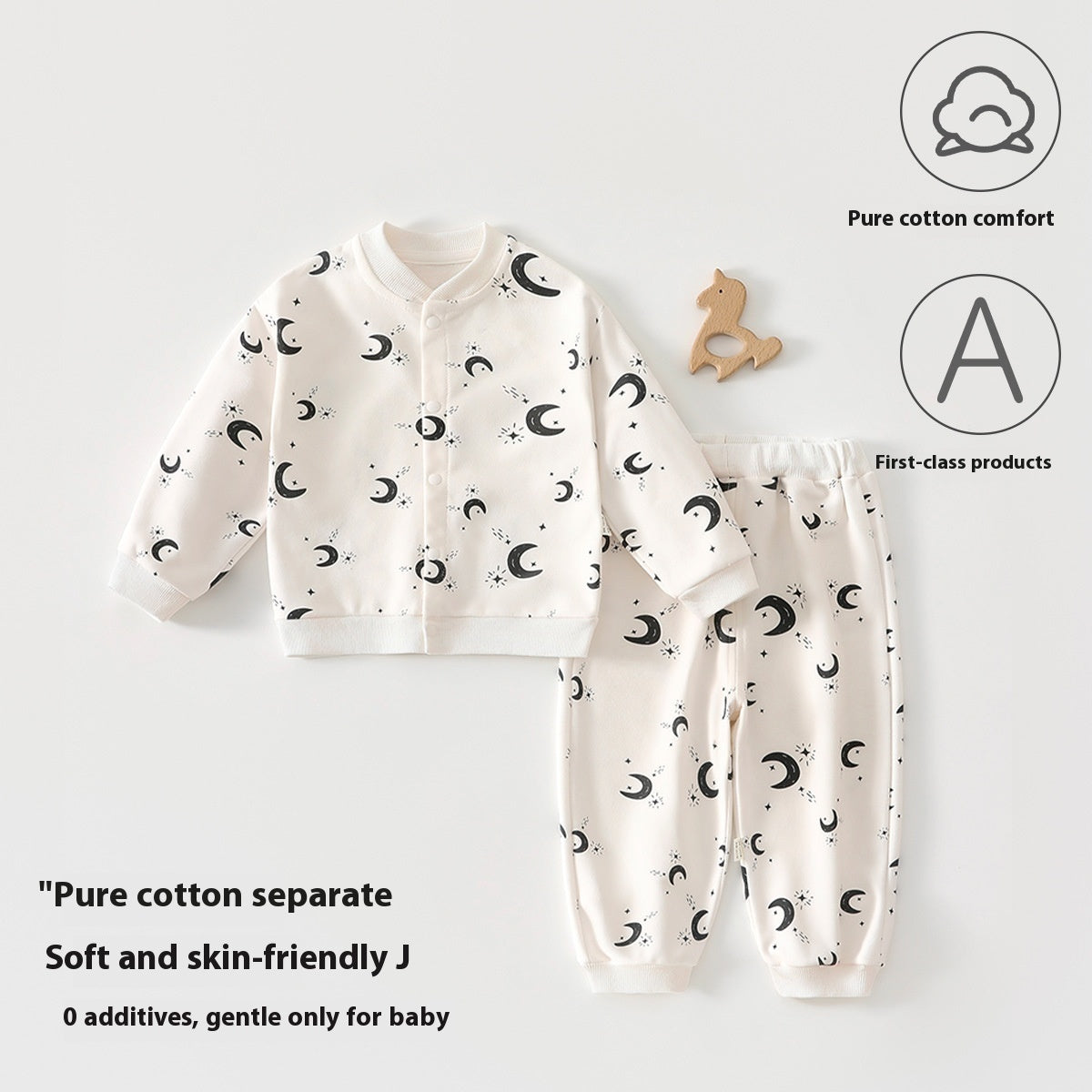 Baby-Pullover aus reiner Baumwolle für Frühling und Herbst, Kinderanzug für Jungen